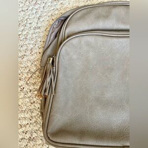 NWOT Women’s Gray Mossimo Supply Co. Faux Leather Mini Backpack w/ Tassel Detail